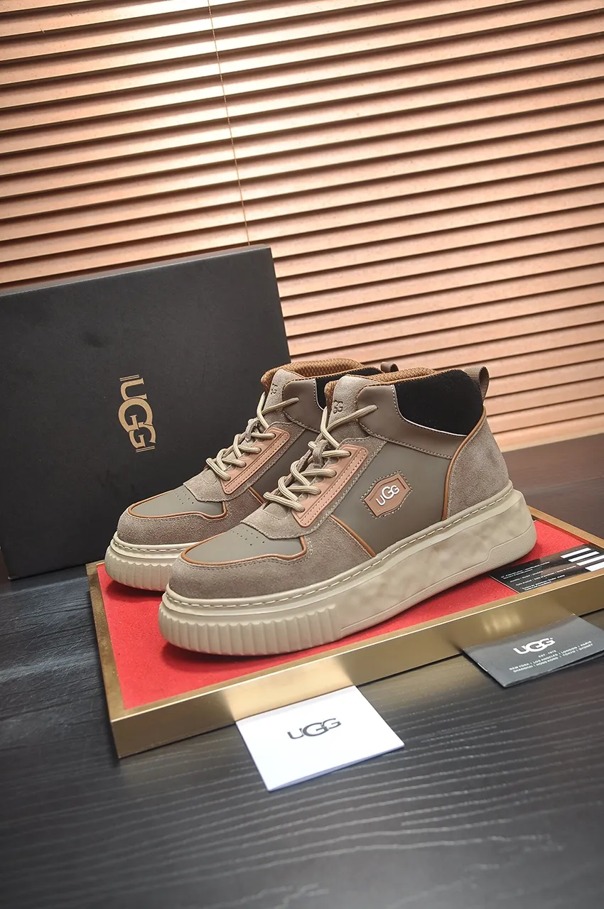 Men's shoes 💰640💶 [UGG] (full wool lining) top-end high-quality fur-in-one warm snow boots from Australia's warm luxury brand men's shoes, UGG-5877 official website synchronized, made of imported cowhide, carefully sewn...Imported rubber foam outsole (comfortable, soft, wear-resistant) The quality is really great...Exquisite workmanship, you can't put it down at first sight, available in sizes 39-44